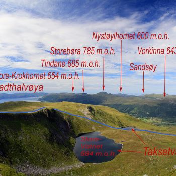Svartetua  - frå Eidså  (842,5 moh)– rute 18-19 – god utsikt og gåtefulle kulturminner